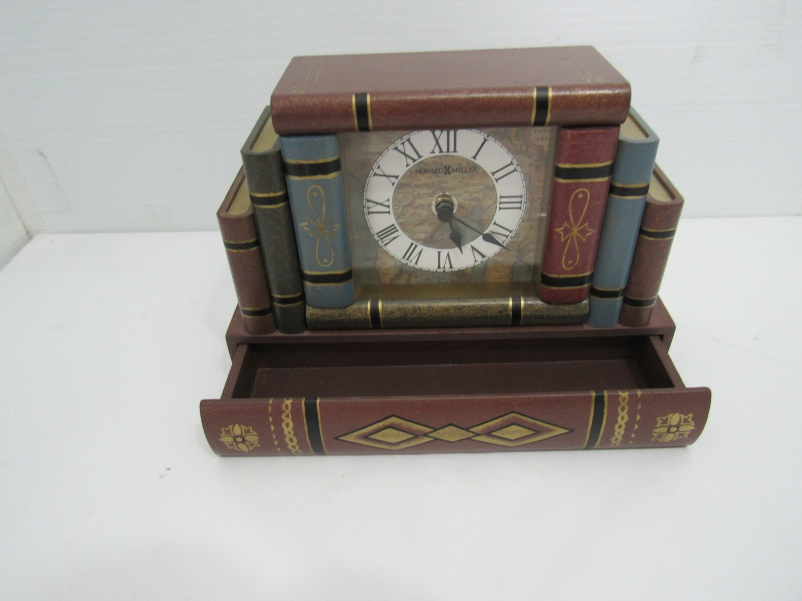 Howard Miller 645-421 Jewelry Box Book Table or Desk Clock