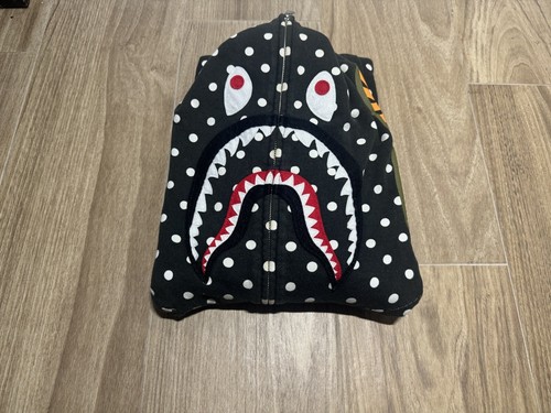 A Bathing Ape Bape Shark Full Zip Hoodie OG Polka Dot 100% Authentic | eBay