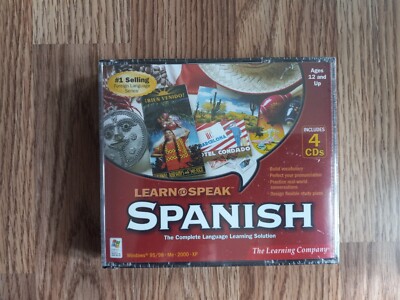NEW SEALED~~The Learning Company Learn to Speak Spanish 4 CDs Ages 12 & Up