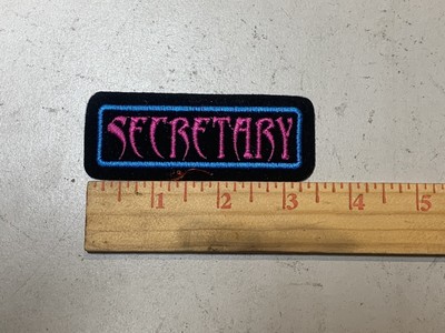 CUSTOM MADE Embroidered Secretary Patch