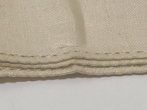 Vtg Pure Linen Hand Embroidered Tea, Luncheon, Dinner Napkins Set of 3 Brand New