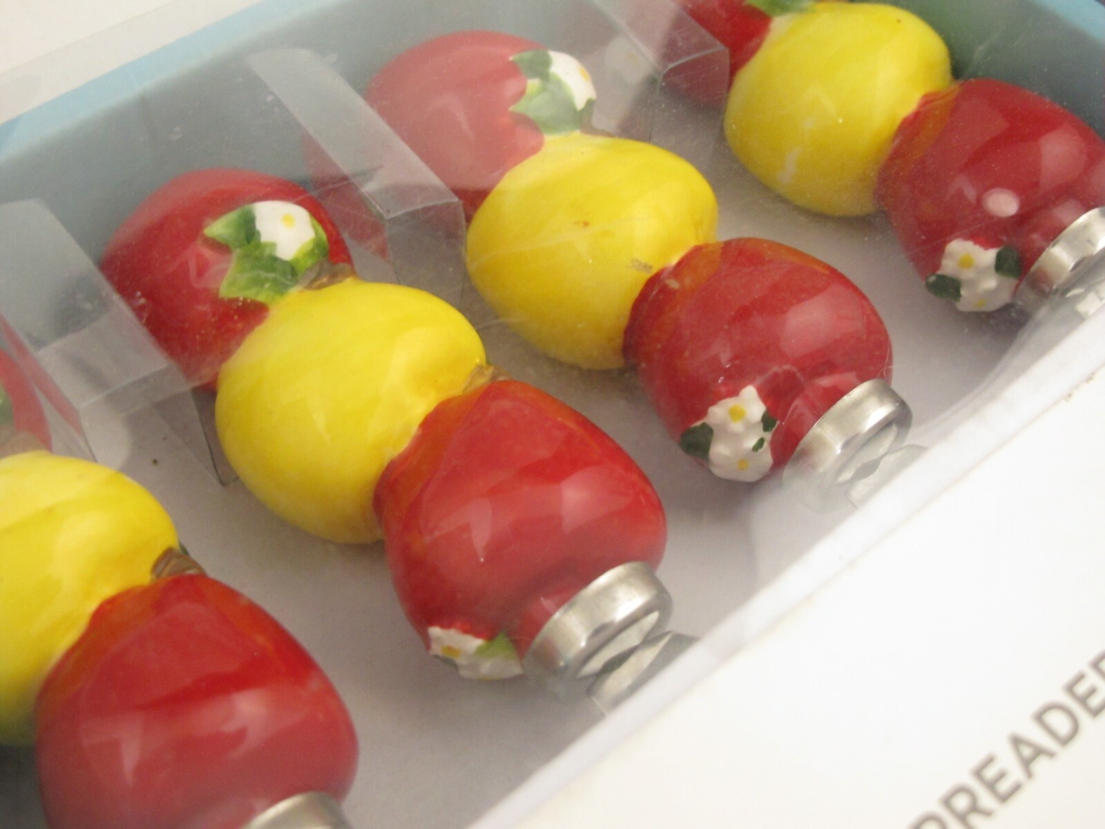 Martha Stewart Spreaders Cheese Butter Stainless Knife Apples