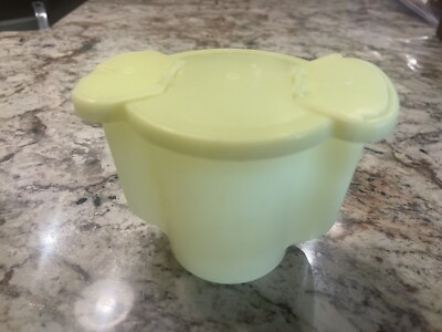 Vintage Tupperware Yellow Double Flip Top Sugar Bowl Container 577-10