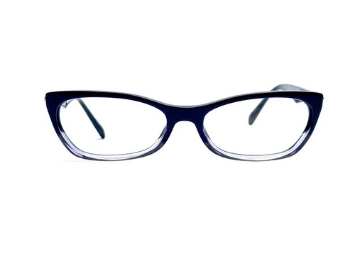 Prada Black Clear Gray Cat Eye Retro Eyeglasses Italy VPR