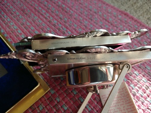 GORHAM STERLING PICTURE FRAME 321 and ALARM CLOCK 321C !!! Cyma