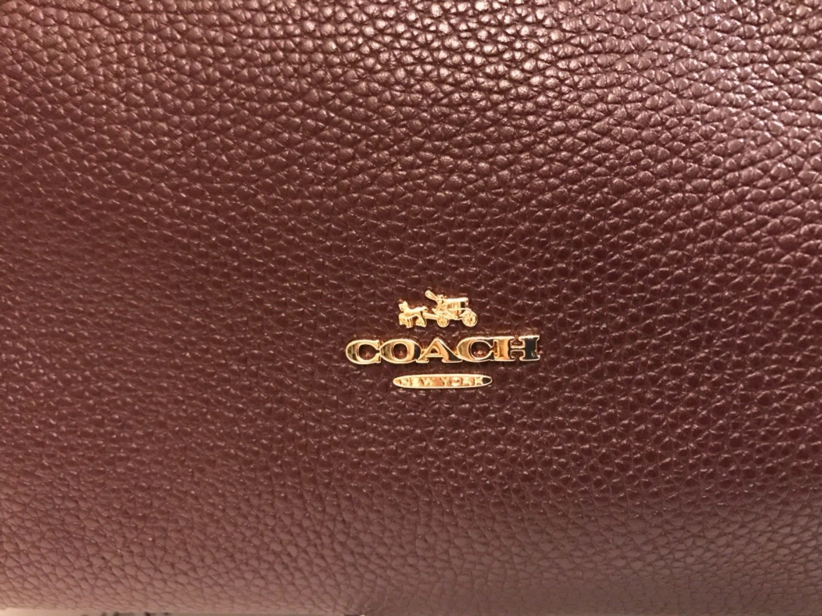 NWT Coach 56830 Turnlock Chain Tote Shoulder Leather Oxblood w/ Dust Bag