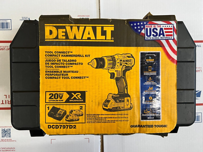 DEWALT 20 Volt MAX XR Cordless Compact 1 2 in. Hammer Drill Combo DCD797D2