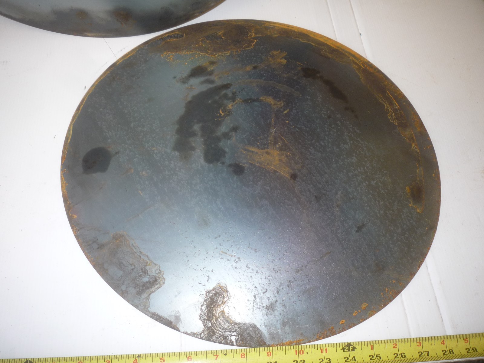 12 OLD FARM TYPE DISK DISC BLADE CRAFT SEAT BASE  BIRD FEEDER COOKER MUD SCRAPER