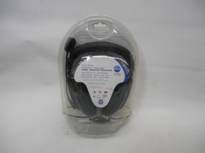 MICRO INNOVATIONS Wired Headset Over Ear with Volume Control *New Unused*