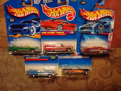 5 NEW Hot Wheels Die Cast Collectible -  1959 Caddy - 1995 - 2003