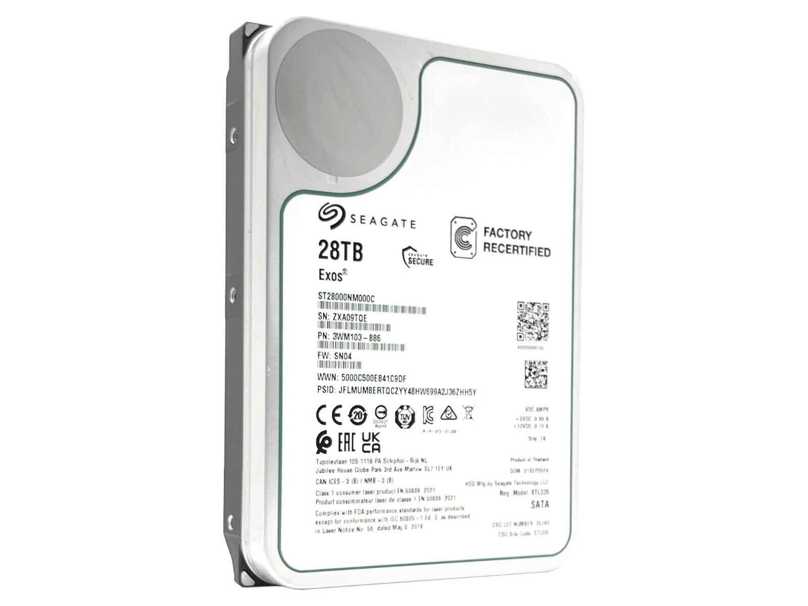 Seagate Exos X22 ST28000NM000C 28TB CMR SATA 6Gb/s 3.5 Seagate Exos X22 ST28000NM000C 28TB CMR SATA 6Gb/s 3.5