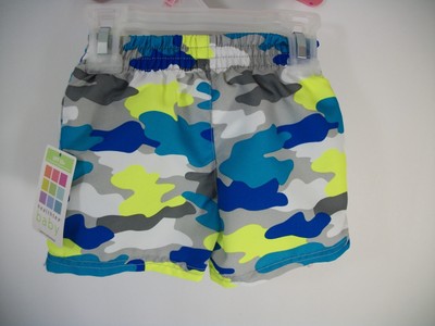 Boys Healthtex swimming trunks swim suit swim shorts upf 50+ NWT blue yellow