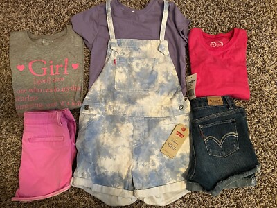 Bundle lot (6pc)Summer clothes size 10-12 girls clothing shorts, tops