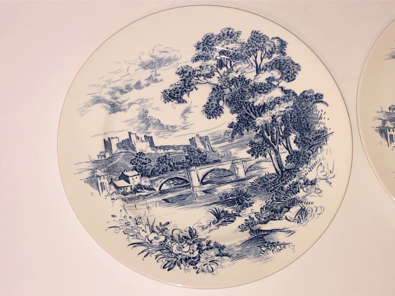 Set Of 2 Wedgwood & Co. Ltd England Countryside Blue 10