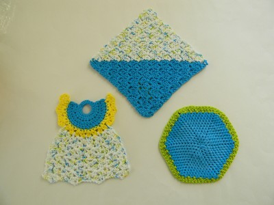 oh JOY! Easter Handmade Crochet Dishcloths Cotton 