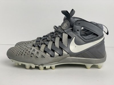 Nike Mens Huarache 5 LAX TD Cool Grey White Lacrosse Cleats 807142-010 size 9