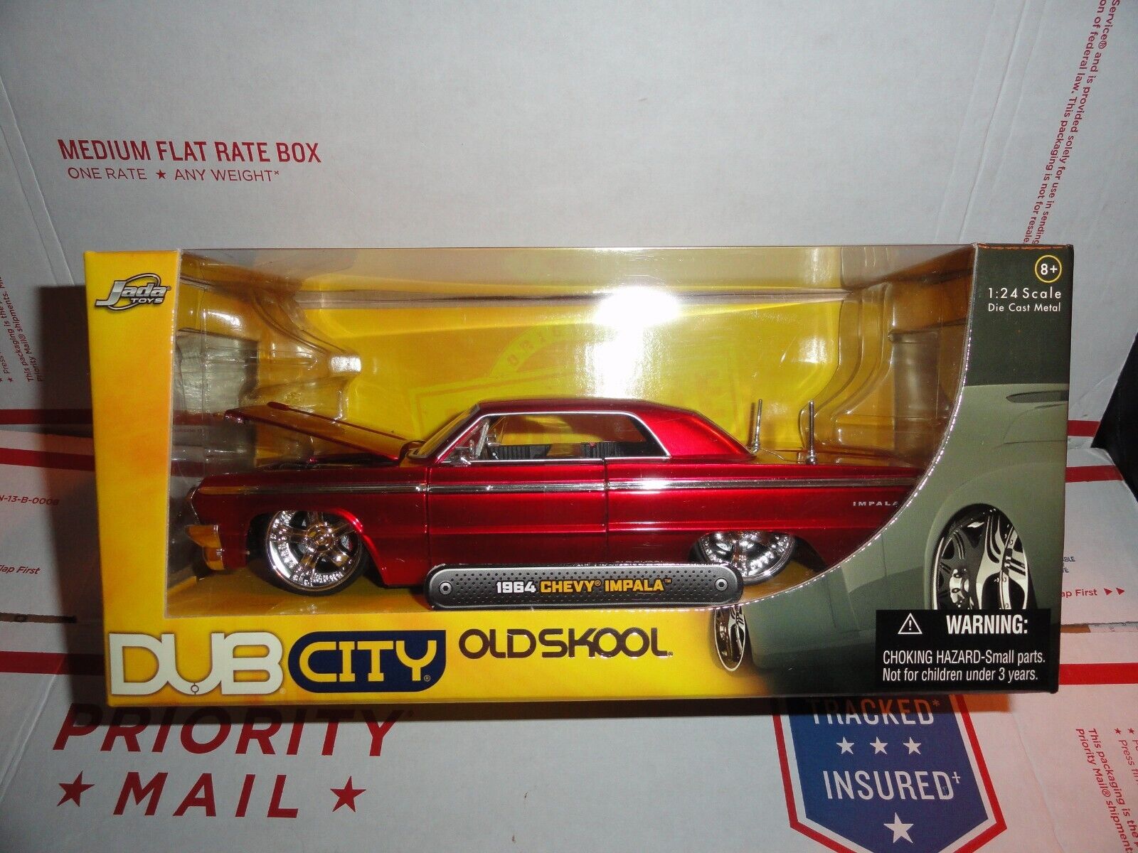 JADA DUB CITY OLD SKOOL 1:24 1964 CHEVY IMPALA LOWRIDER RED JADA DUB CITY OLD SKOOL 1:24 1964 CHEVY IMPALA LOWRIDER RED