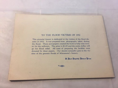 Vintage St. Paul  MN. 1952 Flood disaster Souvenir Book St Paul Pioneer Press