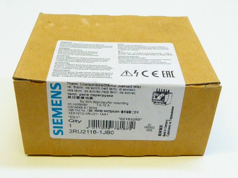 Siemens 3ru2116-1jb0 Therm. ÃBerlastrelais Relais Neu Ovp