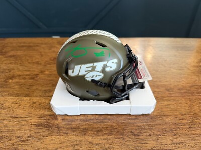 Ahmad Sauce Gardner New York Jets Signed STS Mini Helmet Autographed Green Ink!