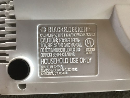 Black & Decker Handy Pop N Serve Hot Air Corn Popcorn Popper HP50 Vintage