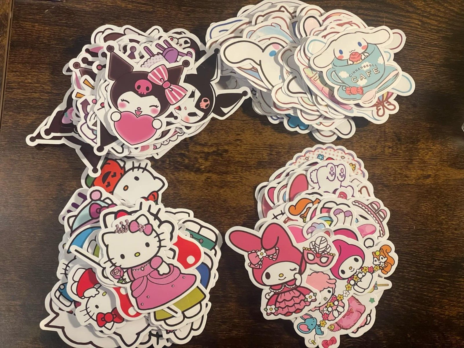 200Pcs Stickers Pack Cartoon Anime Cinnamoroll Hello Kitty My Melody Kuromi us