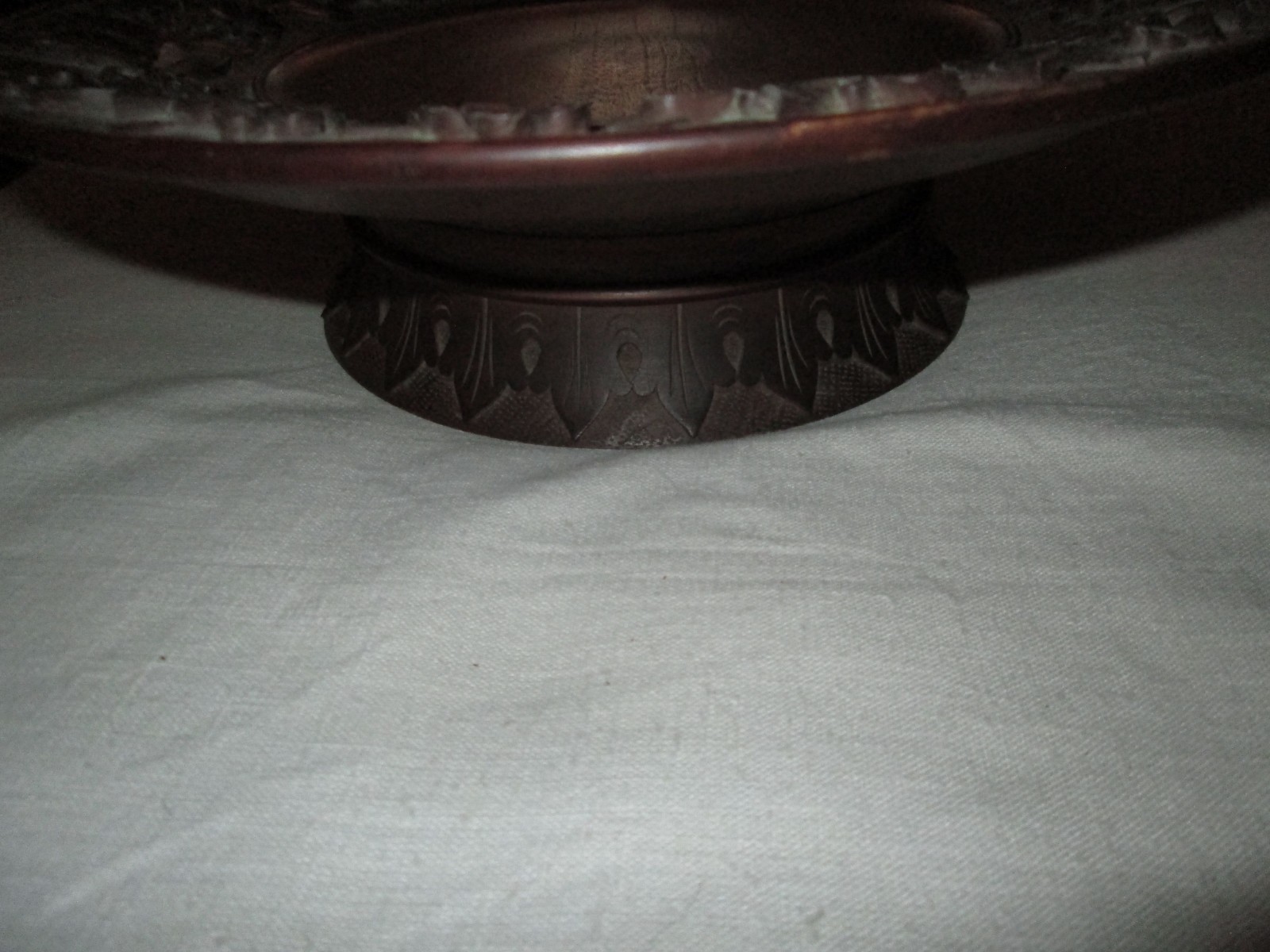 Carved Black Forest Raised Plate - F. Peter-Trauffer Non-Working Musical