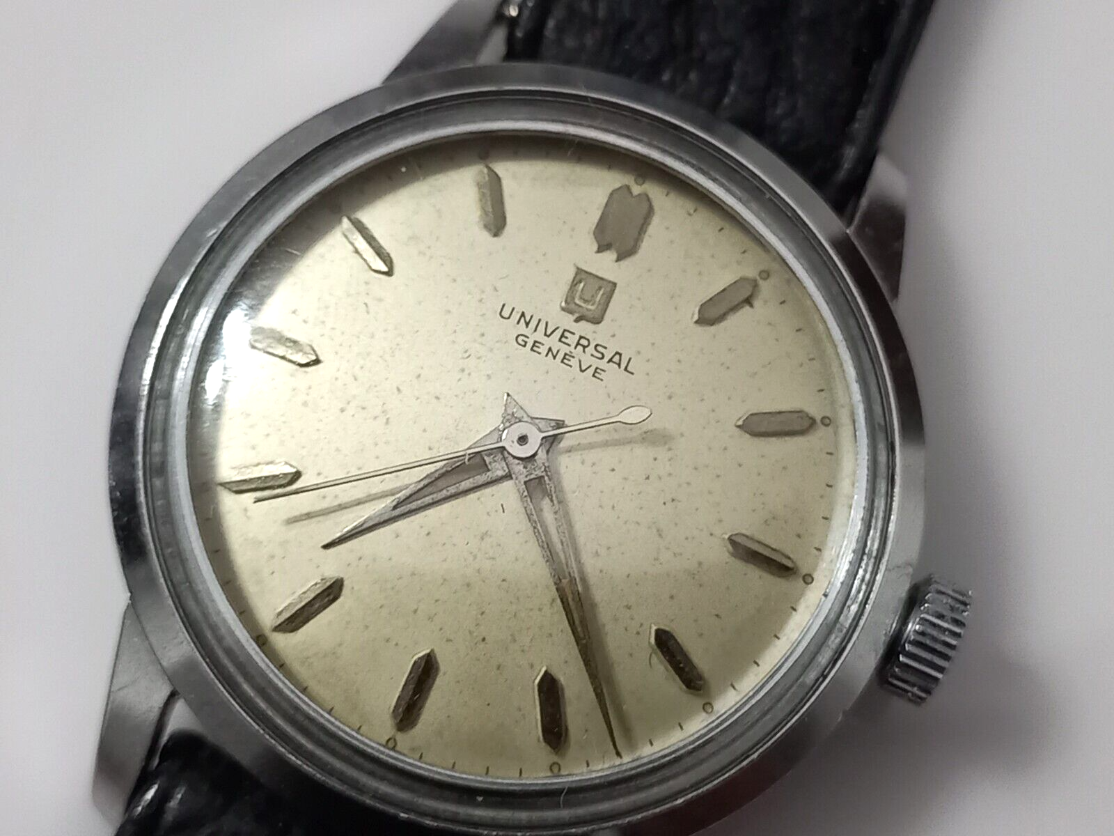 レア* UNIVERSAL GENEVE 2針 Cal.A-42 Universal Geneve Cal.42 18ct c1972 | Vintage Gold Watches