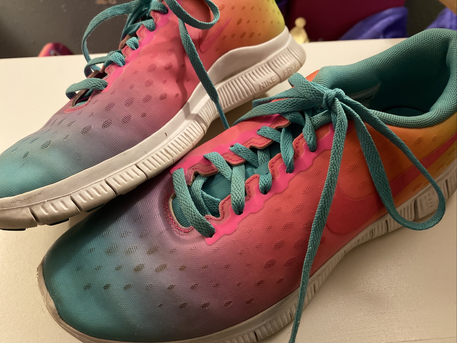 rainbow running trainers