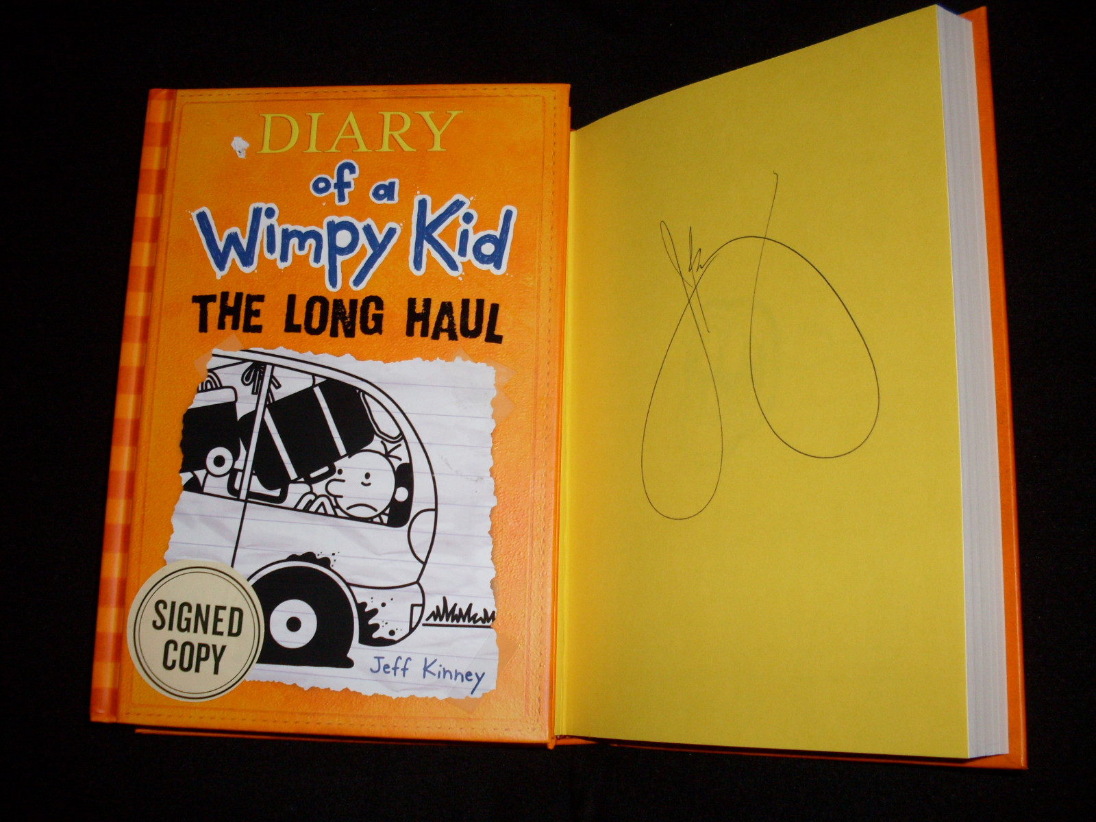 Jeff Kinney signed Diary of a Wimpy Kid: The Long Haul Bk. 9