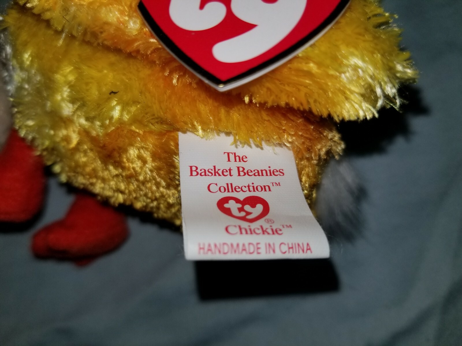 TY  BASKET BEANIE BABY CHICKIE, NIBBLES, EWEY