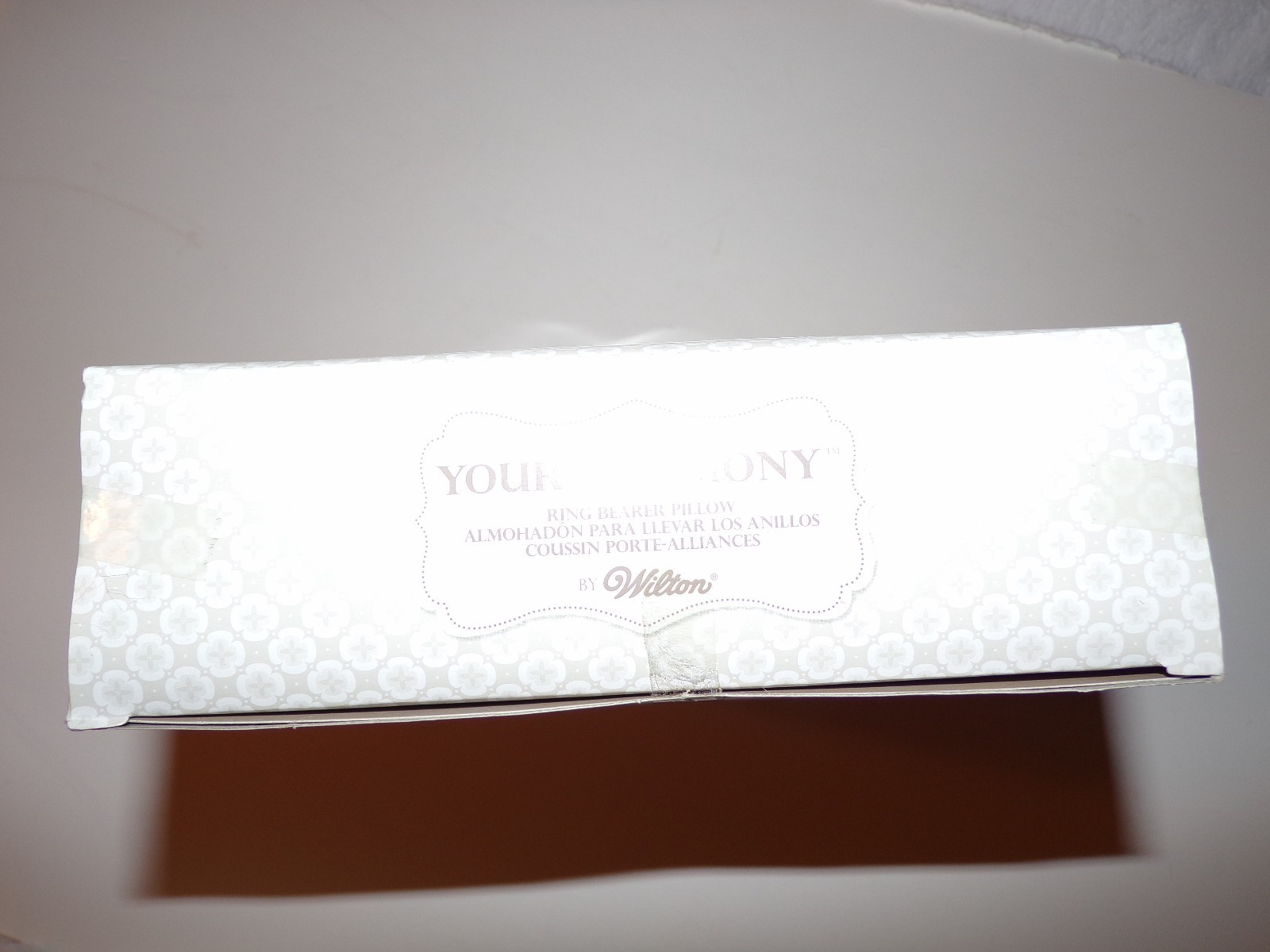 Wilton Your Ceremony Ring Bearer Pillow white Heart shape 6.5