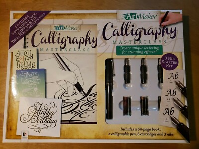 Art Maker Calligraphy Master Class Book & Kit New In Box