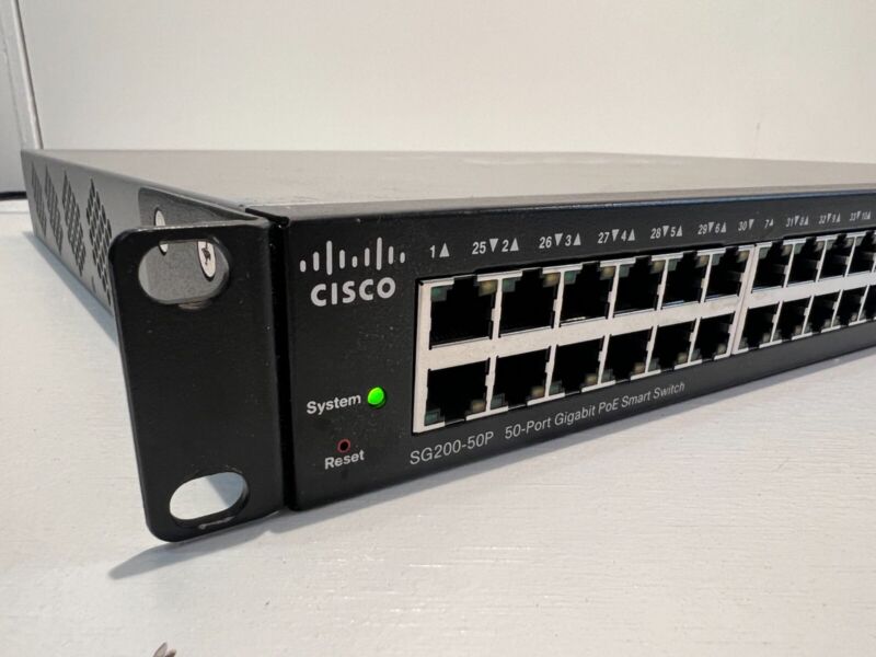 Cisco Sg200-50p 50-port Gigabit Poe Smart Switch Small Business S23 Tested