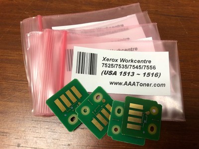 4 Toner Chip (1513 ~ SOLD) for Xerox WorkCentre 7525 7530 7535 7545 7556 Refill