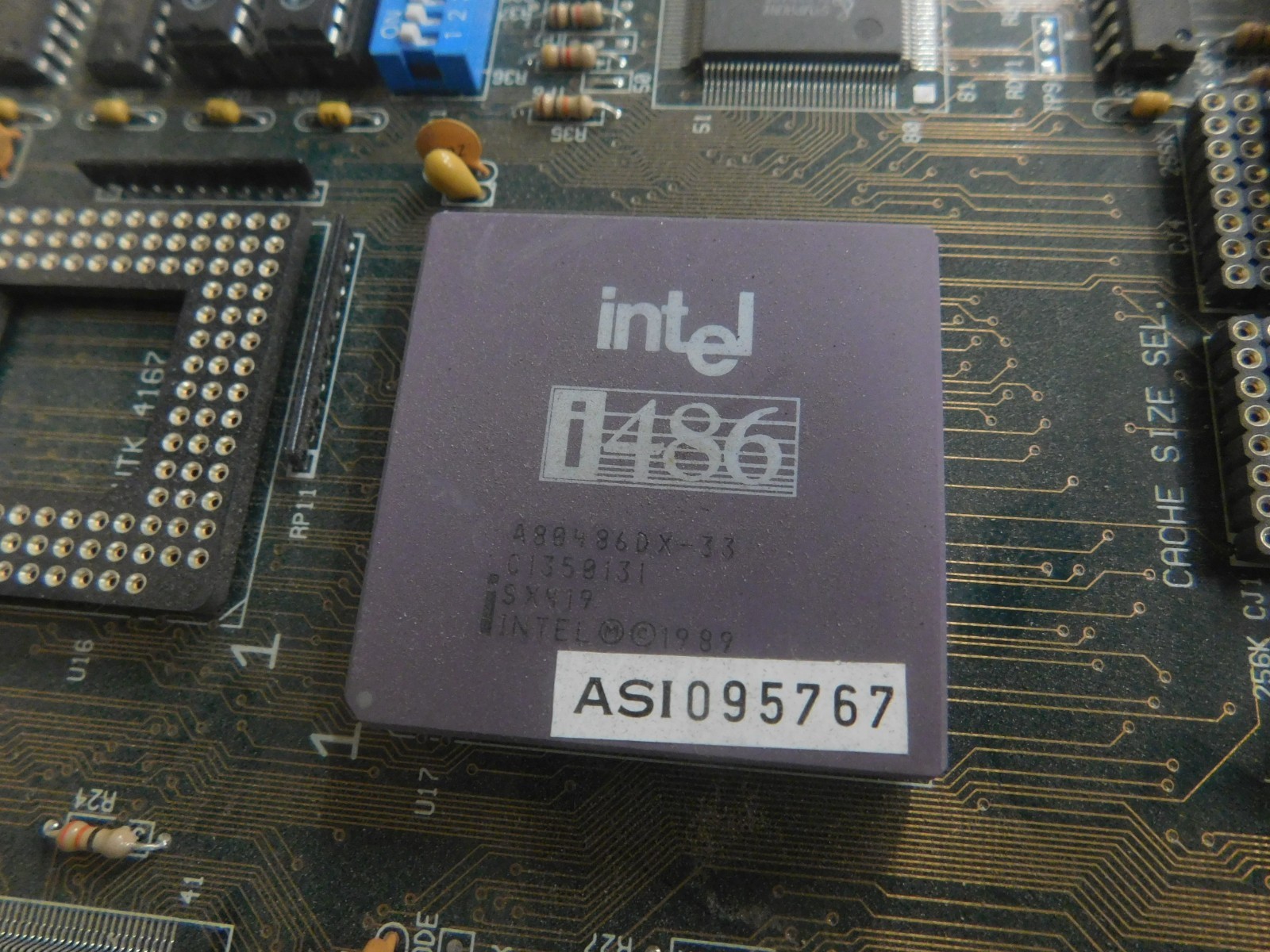 AMI ISA-486S Motherboard w/ Intel i486 & Ram