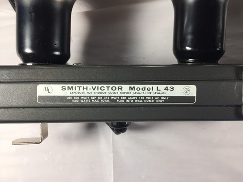 Vintage Smith-Victor L 43 Video Photography 4 Bulb Light With Original Case