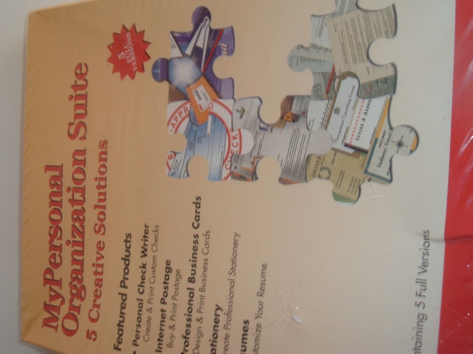 My Personal Organization Suite CD ROM Window 95/98/Me 2000