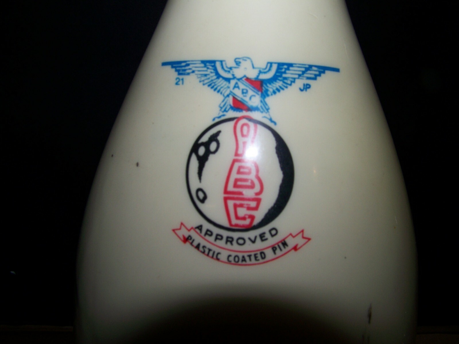 Vintage Brunswick MIXER Red Crown ABC Approved Plastic Coated Bowling Pin 15