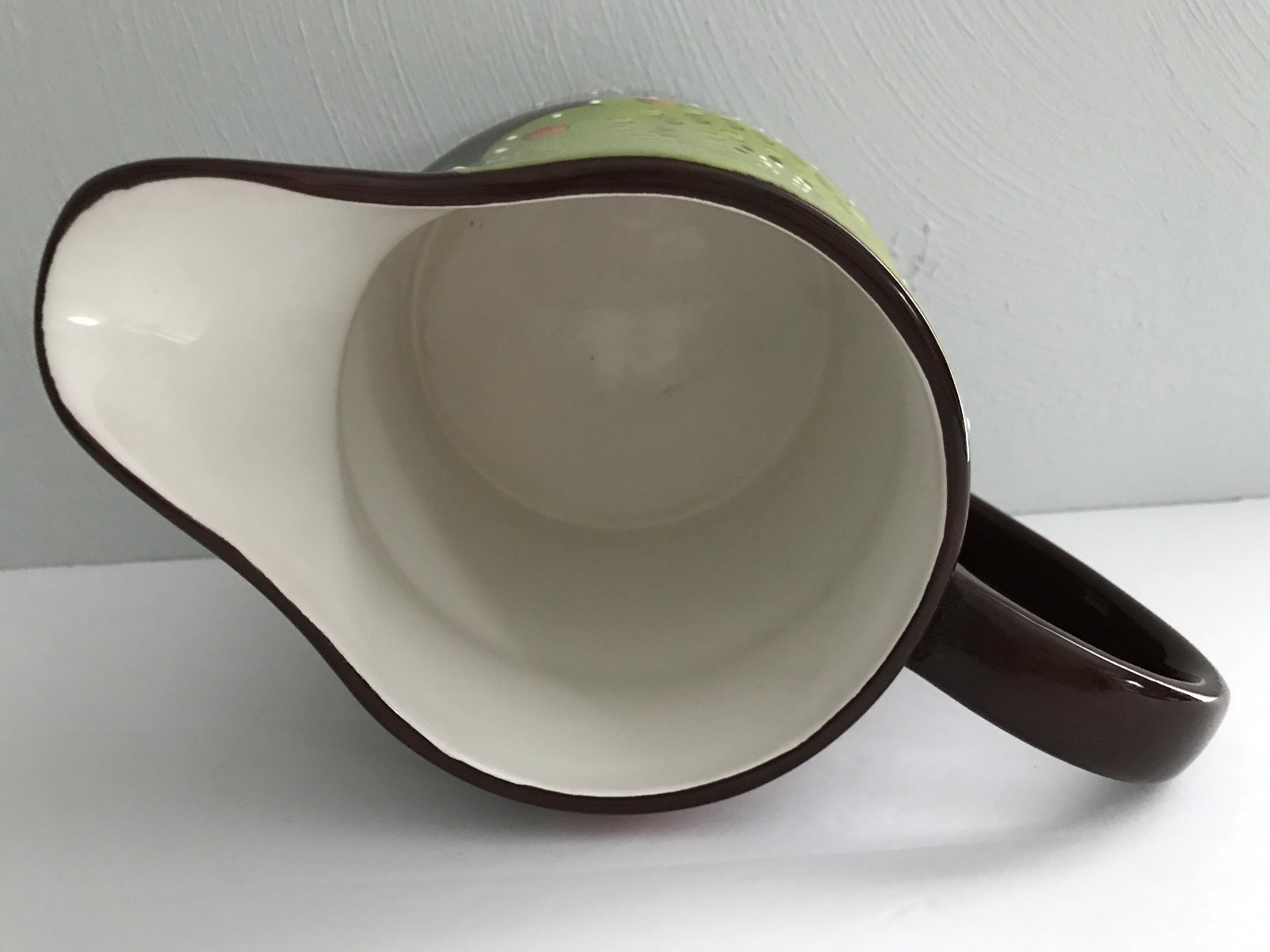 Laurie Gates Pitcher / Brown with Flowers / 8