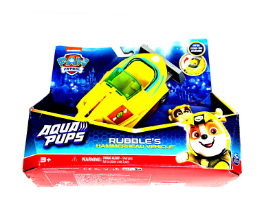 Paw Patrol Aqua Pups Rubbles Transforming Hammerhead Shark Vehicle NEW