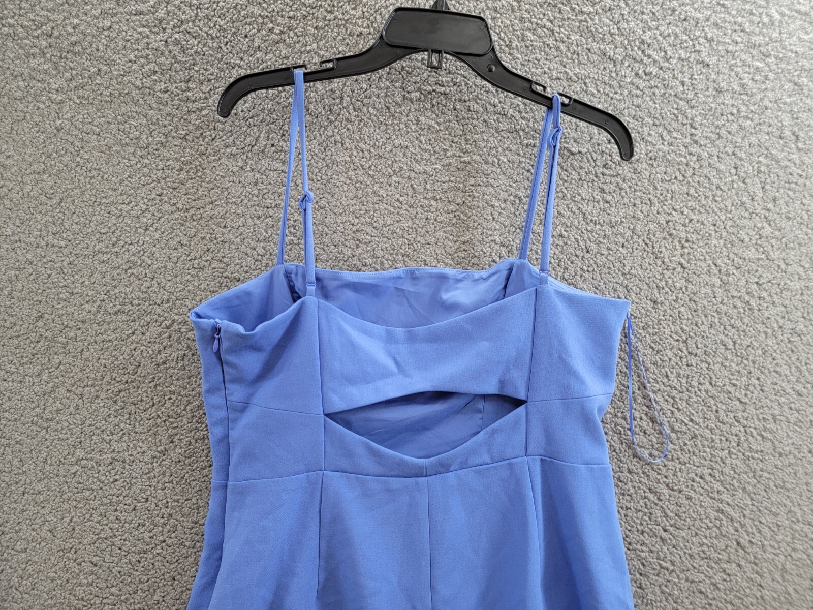 FRENCH CONNECTION Whisper Straight Mini Dress Women's 12 Baja Blue Zip Closure - Picture 10 of 13