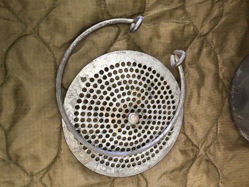 VINTAGE OLD GALVANIZED STEEL MILK CAN MILK STRAINER CREAM FUNNEL FARM DAIRY BARN