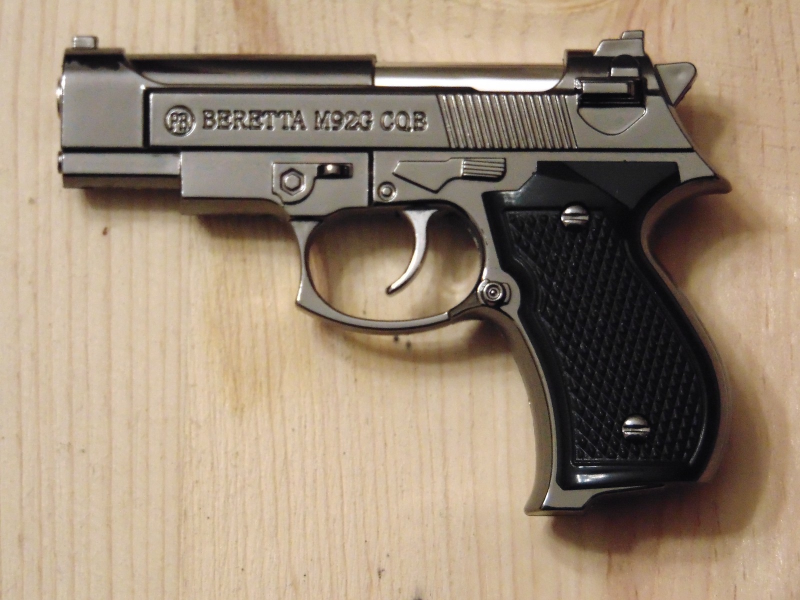 Black Beretta M92G CQB Shaped Novelty Pistol Gun Jet Torch Lighter USA