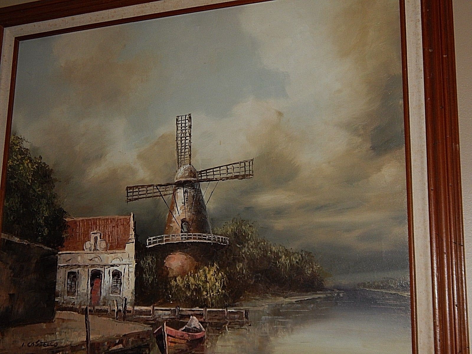 Dutch Windmill Painting. Original Oil Painting. Mint Condition. Amsterdam