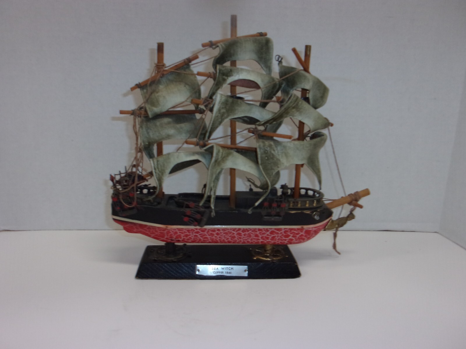Vintage Wooden Sea Witch Clipper 1846 Model Sailing Ship 11 Vintage Wooden Sea Witch Clipper 1846 Model Sailing Ship 11