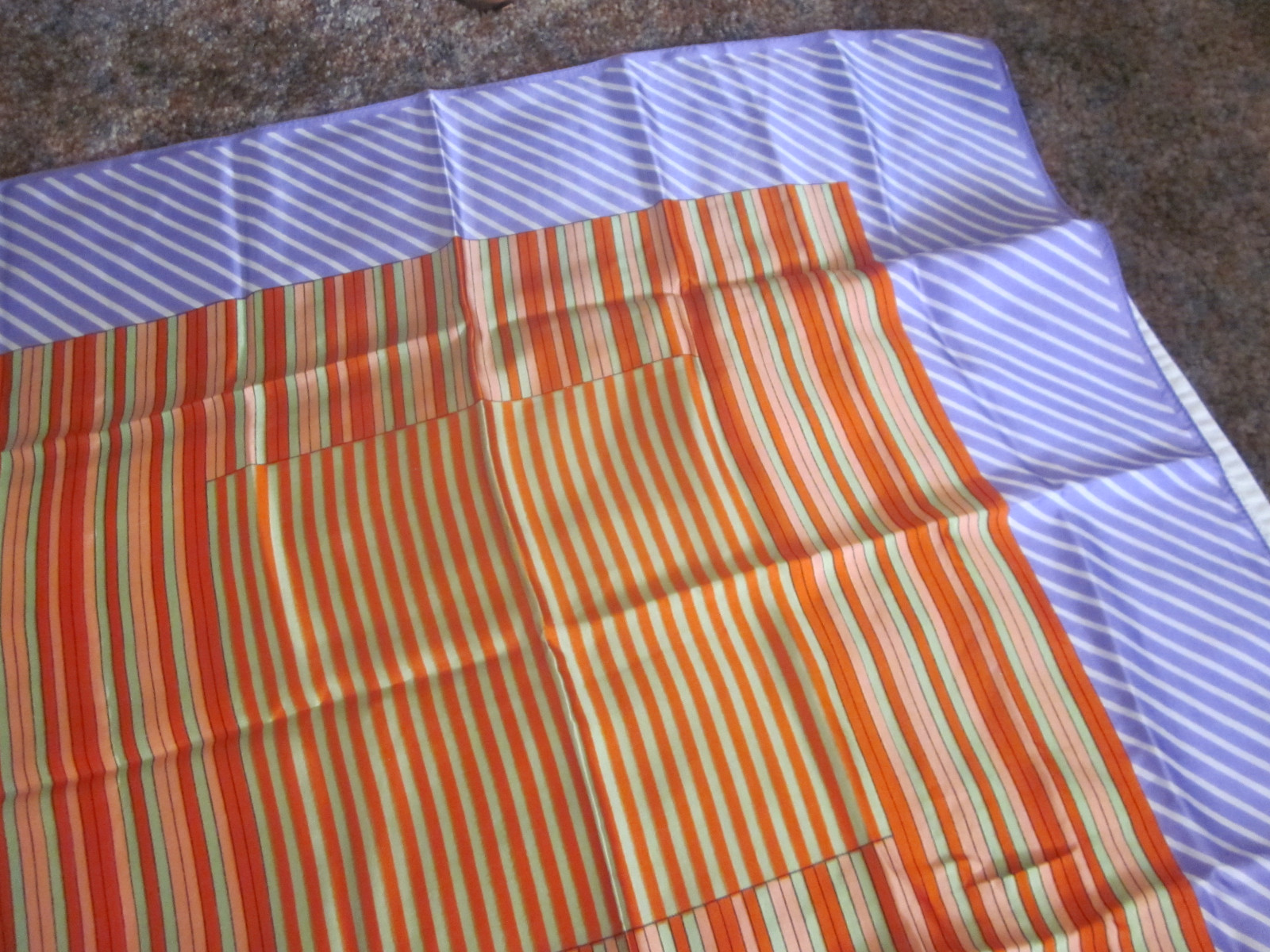 Vintage Morsly Made in Italy Multi Color Womans Scarf  26 X 26 Inches