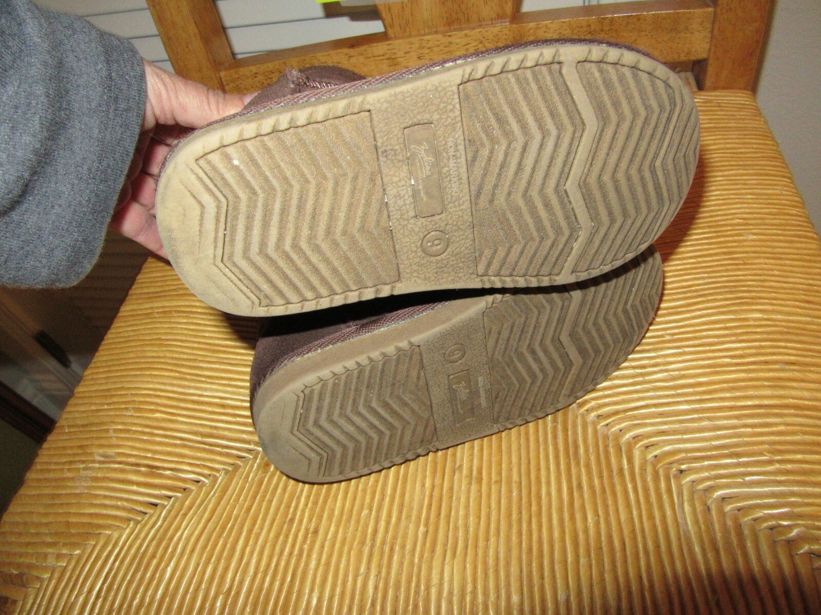 Zodiac toddler boots genuine Suede Leather fur lined size 9 M mid calf