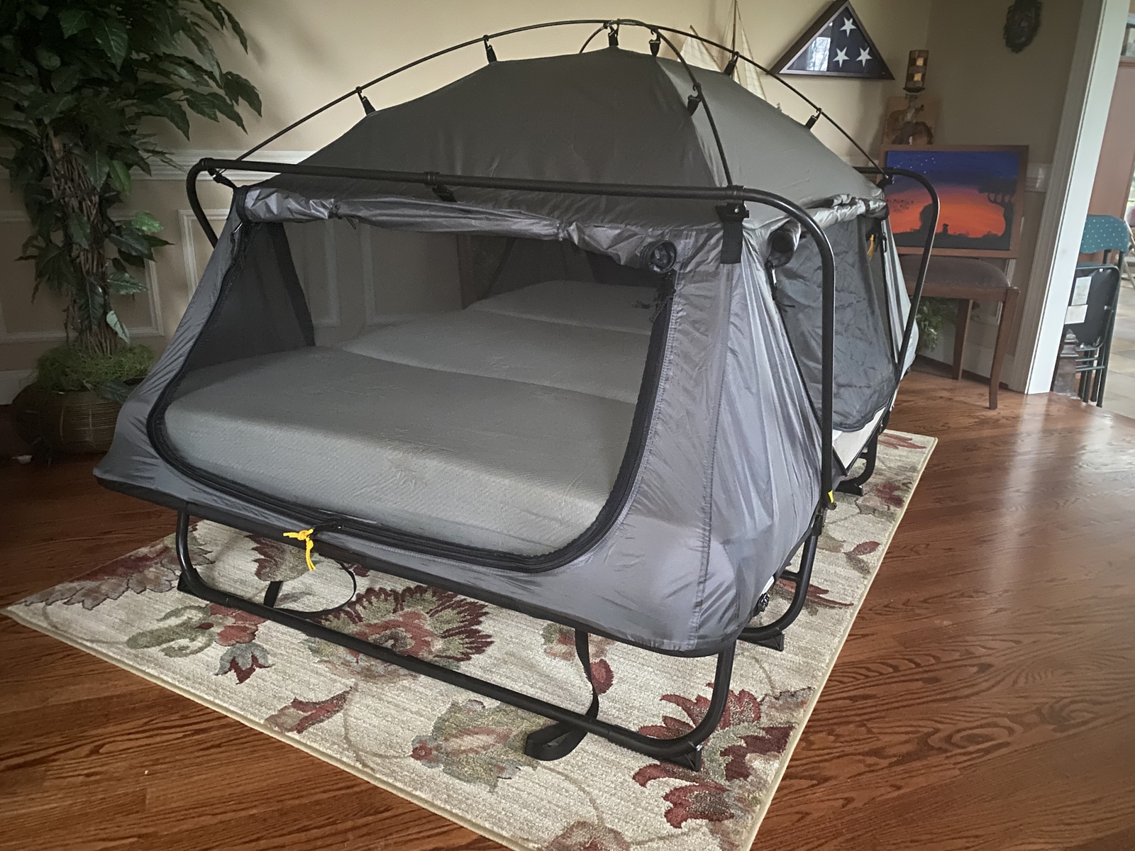 KampRite Double Quick Setup 2 Person Elevated Cot, Lounge Chair