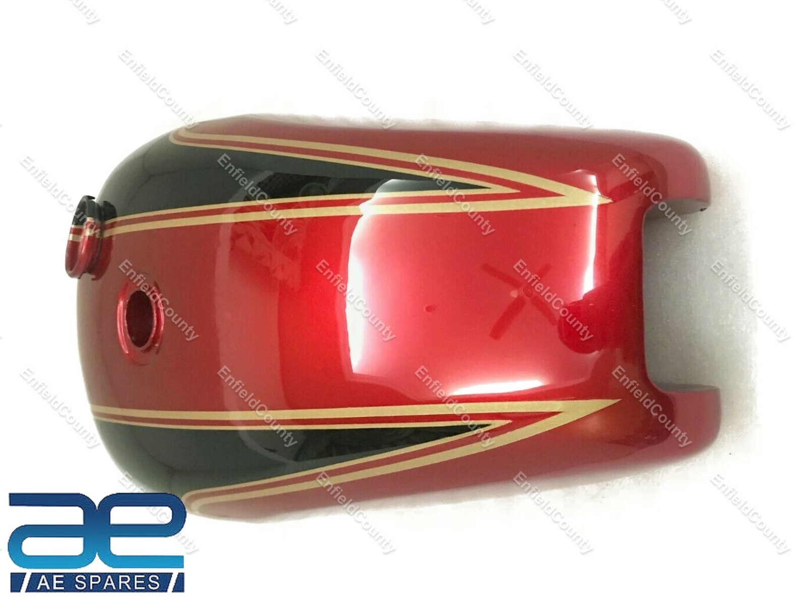 Fits For Triumph T140 Red & Black Painted Steel Fuel Petrol Gas Tank 
